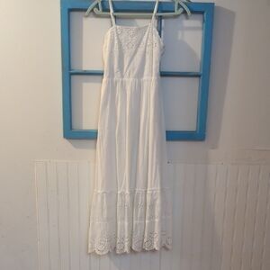 Japna White Eyelet Maxi Dress